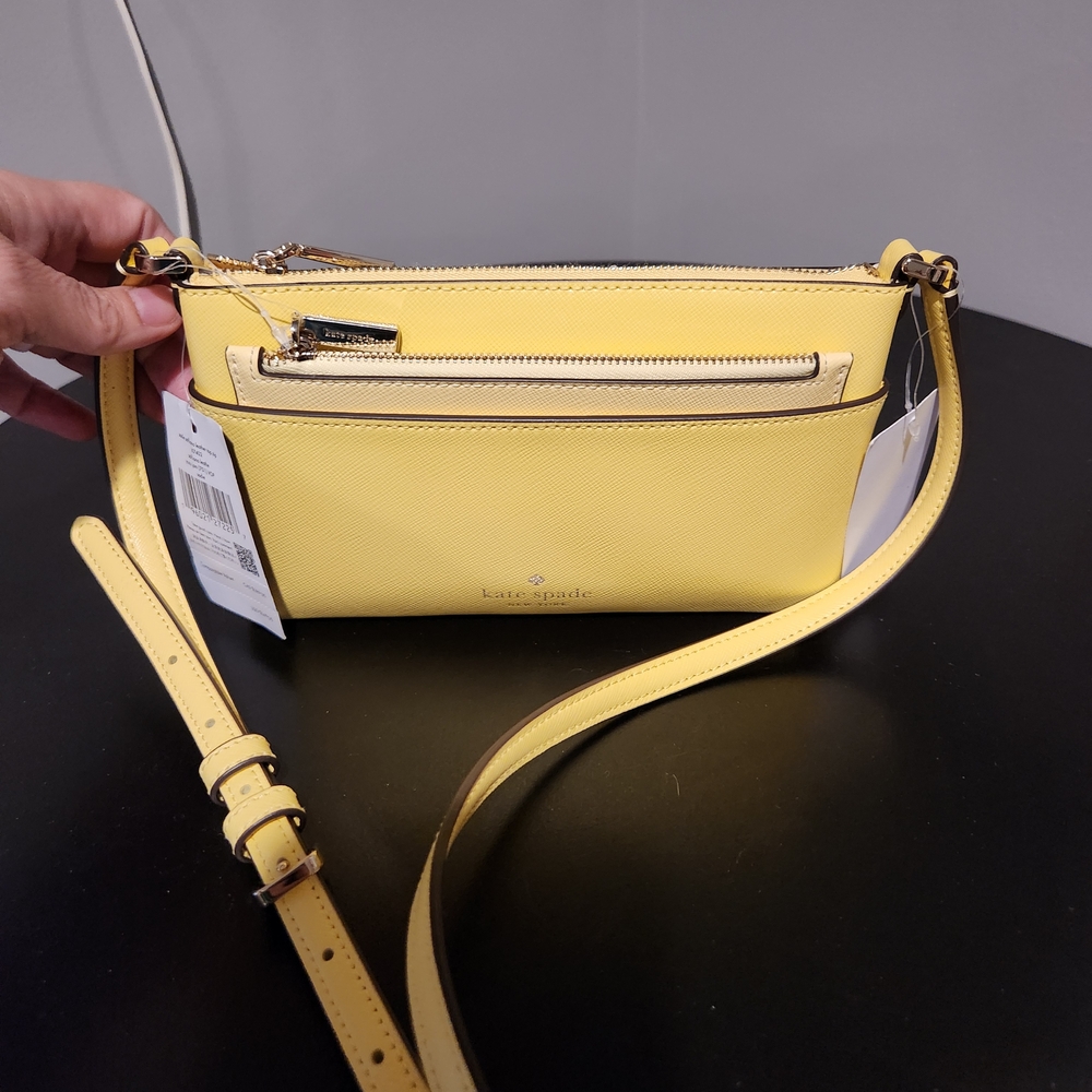 Kate Spade Sadie Saffiano Leather In Yuzu Jam Crossbody Bag